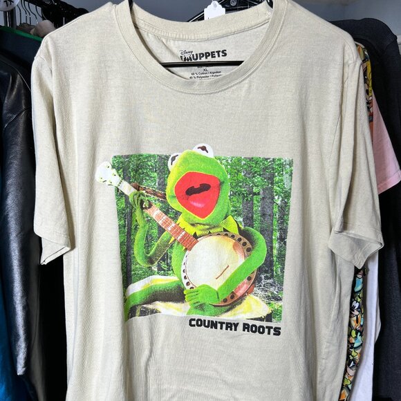Muppets Kermit the Frog - Country Roots Graphic Tshirt SZ XL DEADSTOCK & RARE - Picture 1 of 3